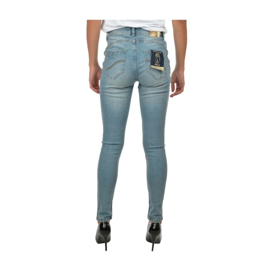 Women Yes Zee Women'S Pants & Jeans | Yes Zee Chic Light Blue Skinny Jeans For Women