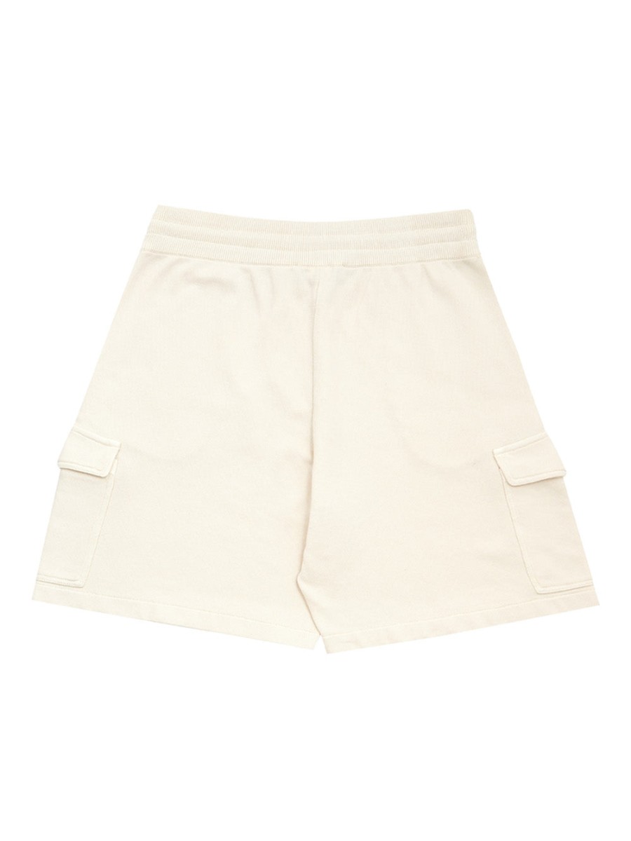 Men Gran Sasso Men'S Shorts | Gran Sasso White Short Sweatpants With Pockets