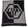 Men Philipp Plein Men'S Scarves | Philipp Plein Elegant Gray Fringed Logo Scarf