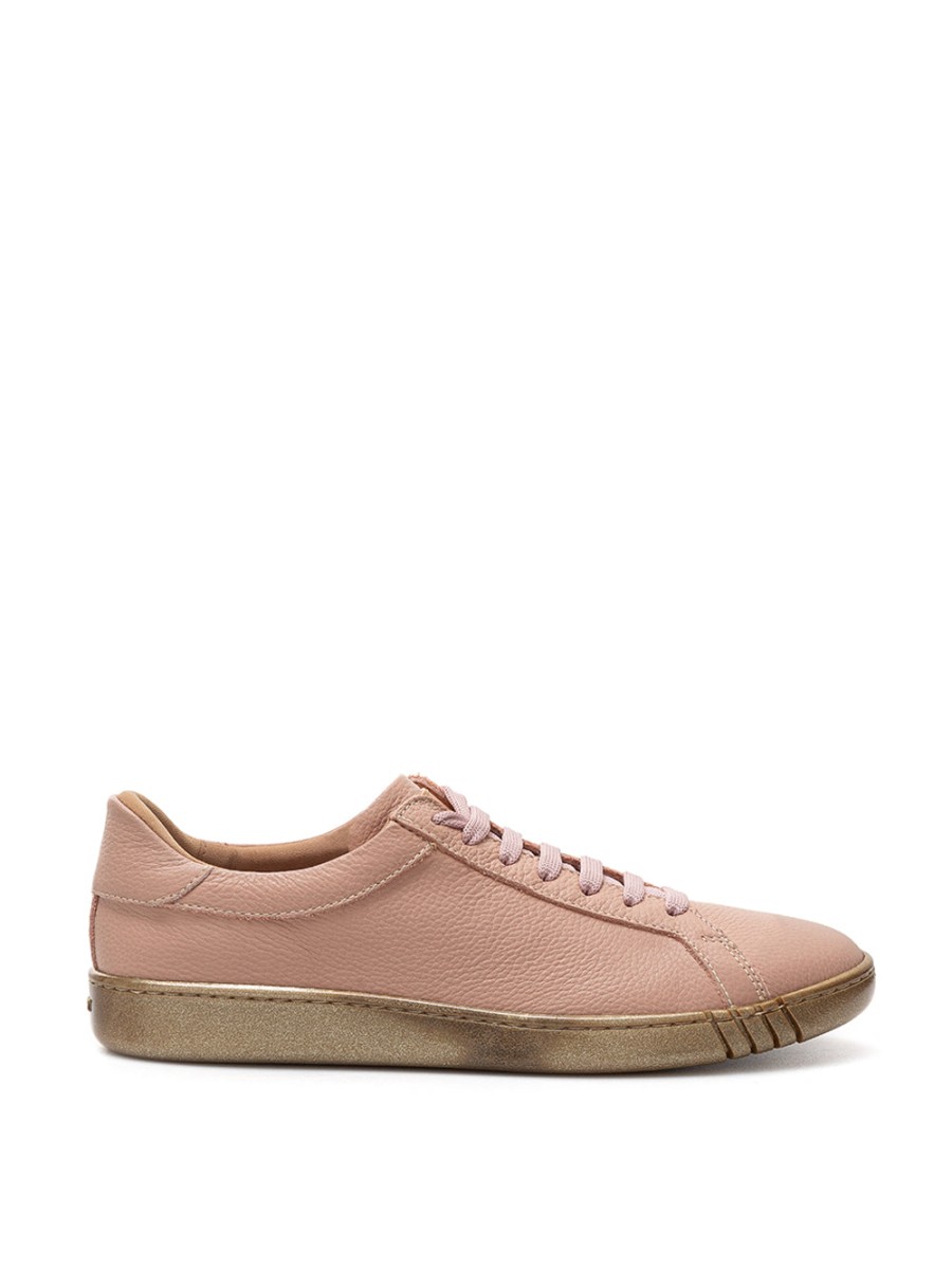 Women Bally Women'S Sneakers | Bally Pink Leather Sneakers