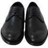 Men Dolce & Gabbana Men'S Formal | Dolce & Gabbana Black Leather Sartoria Men'S Shoes