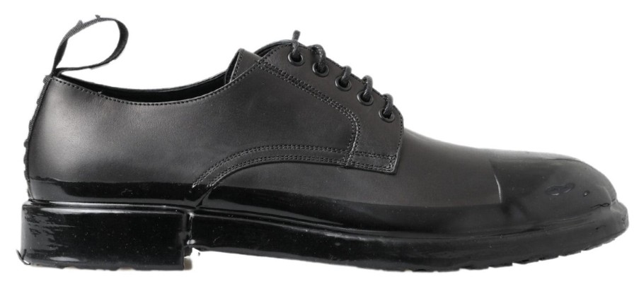 Men Dolce & Gabbana Men'S Formal | Dolce & Gabbana Black Leather Derby Dress Shoes