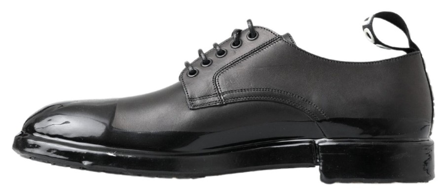 Men Dolce & Gabbana Men'S Formal | Dolce & Gabbana Black Leather Derby Dress Shoes