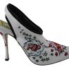 Women Dolce & Gabbana Women'S Pumps | Dolce & Gabbana White Wow Neoprene Stretch Pumps Shoes