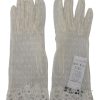 Women Dolce & Gabbana Women'S Gloves | Dolce & Gabbana White Lace Wrist Length Mitten Cotton Gloves