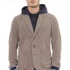 Men Distretto12 Men'S Blazers | Distretto12 Chic Waterproof Hooded Fabric Jacket