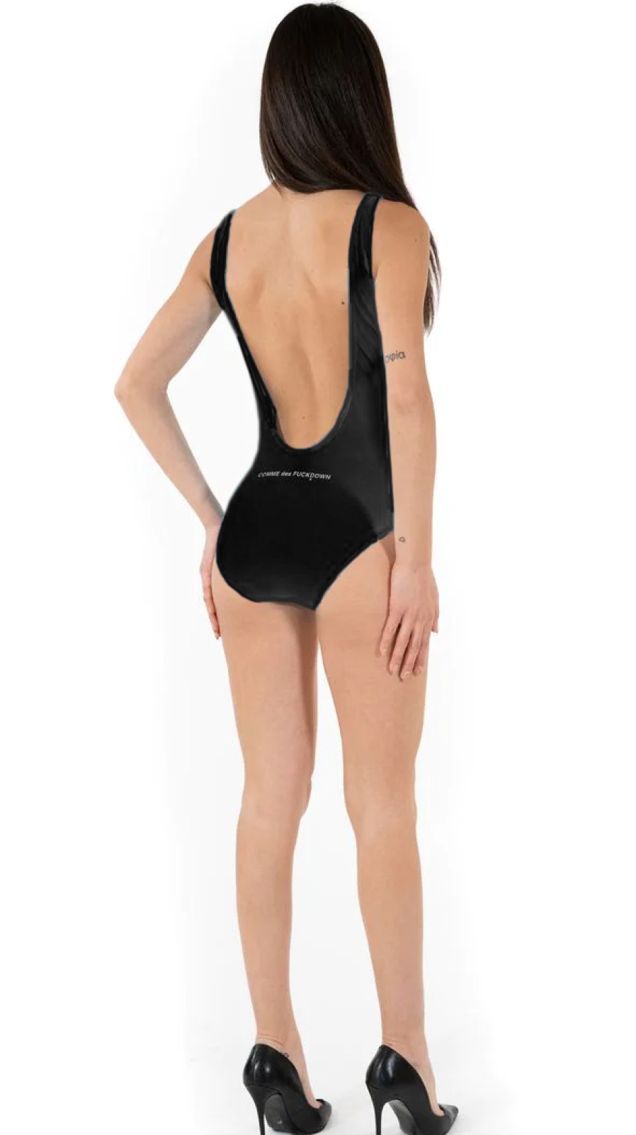 Women Comme Des Fuckdown Women'S Swimwear | Comme Des Fuckdown Chic Palm Logo One-Piece Swimsuit