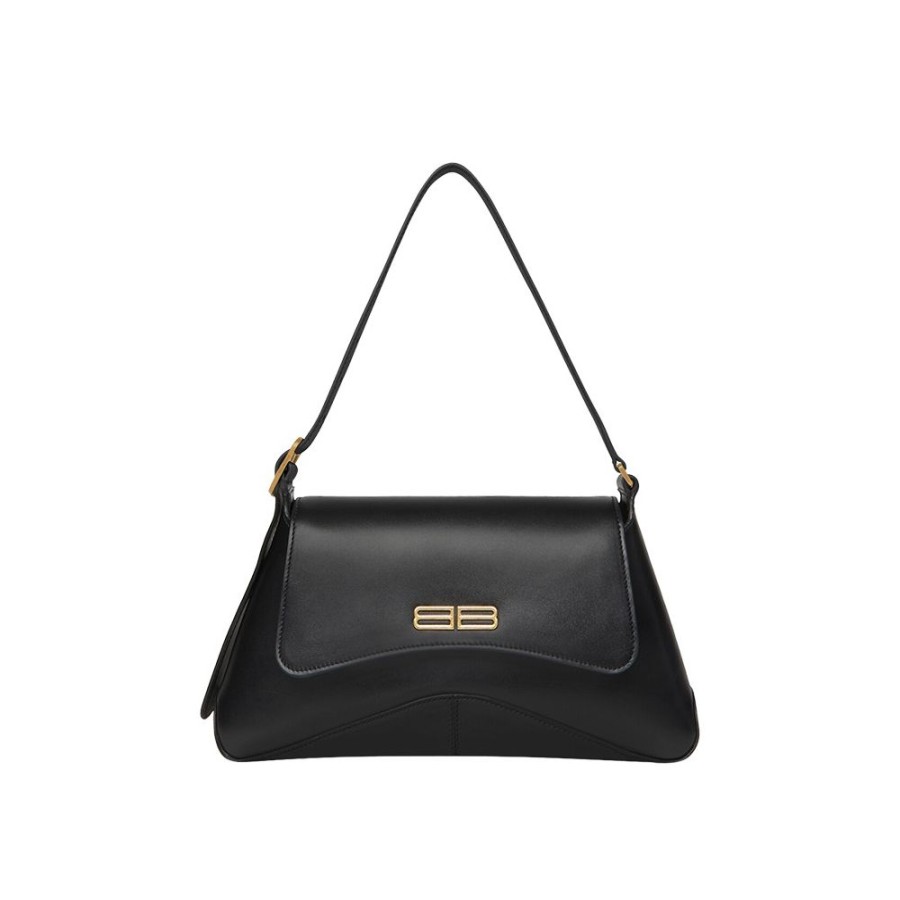 Women Balenciaga Women'S Handbags | Balenciaga Elegant Crescent Leather Shoulder Bag