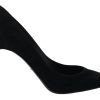 Women Dolce & Gabbana Women'S Pumps | Dolce & Gabbana Black Suede High Heels Pumps Classic Shoes