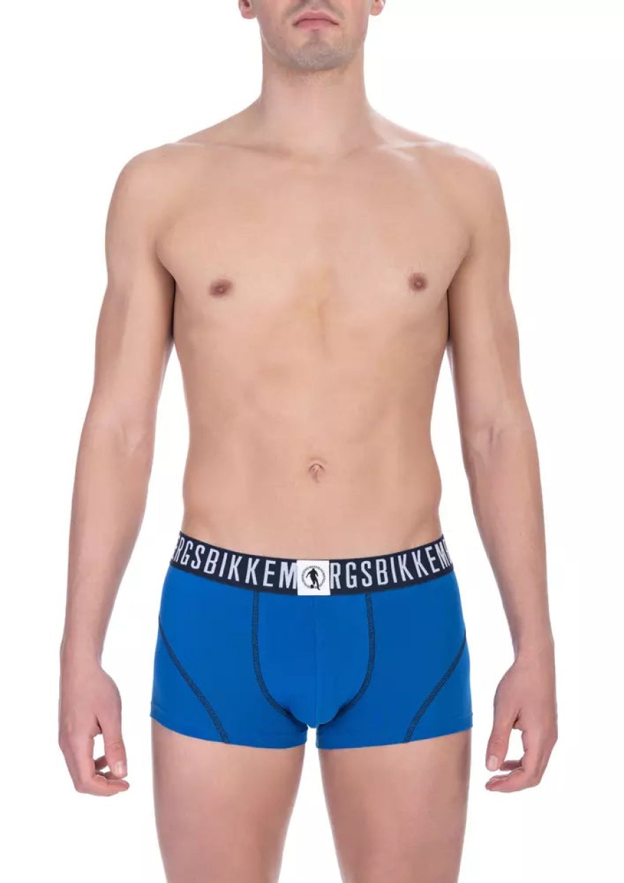 Men Bikkembergs Men'S Underwear | Bikkembergs Blue Cotton Underwear - Genuine Authentic Brand Llc