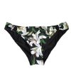 Women Dolce & Gabbana Women'S Swimwear | Dolce & Gabbana Black Lily Print Swimwear Bottom Beachwear Bikini