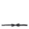 Men Dolce & Gabbana Men'S Ties & Bowties | Dolce & Gabbana Dark Gray Silk Adjustable Neck Men Papillon Bow Tie