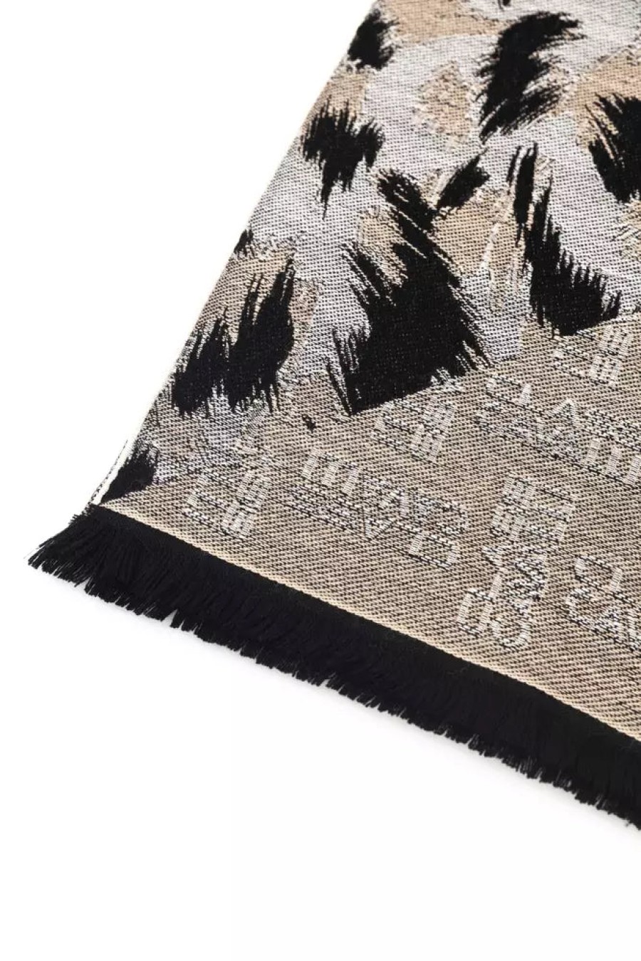 Men Cavalli Class Men'S Scarves | Cavalli Class Animalier Fantasy Logo Scarf - Beige Elegance