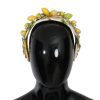 Women Dolce & Gabbana Women'S Headbands | Dolce & Gabbana Yellow Lemons Sicily Crystal Diadem Tiara Headband