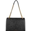 Women Baldinini Trend Women'S Crossbody Bags | Baldinini Trend Floral Laser-Cut Calfskin Shoulder Bag