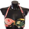 Women Dolce & Gabbana Women'S Swimwear | Dolce & Gabbana Multicolor Floral Print Swimsuit Bikini Top Swimwear