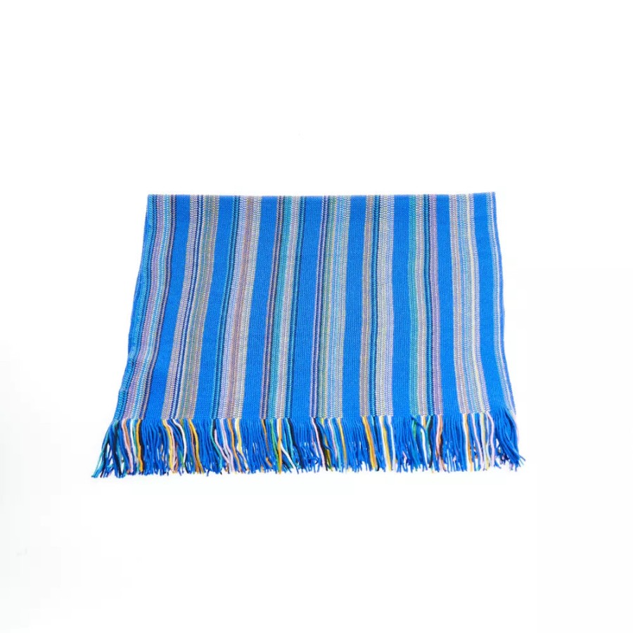 Men Missoni Men'S Scarves | Missoni Geometric Pattern Fringe Scarf In Vibrant Hues