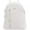 Women Baldinini Trend Women Backpacks | Baldinini Trend Chic White Golden Detail Backpack