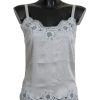 Women Dolce & Gabbana Women'S Sleepwear | Dolce & Gabbana Green Silk Lace Dress Chemisole Lingerie