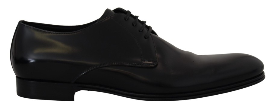 Men Dolce & Gabbana Men'S Formal | Dolce & Gabbana Black Leather Formal Dress Shoes