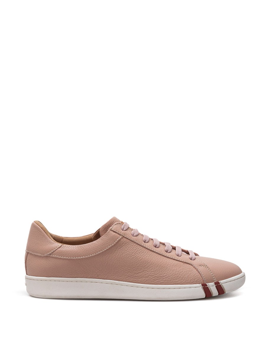 Women Bally Women'S Sneakers | Bally Pink Leather Sneakers