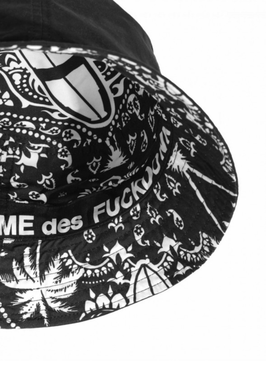 Women Comme Des Fuckdown Women'S Hats | Comme Des Fuckdown Reversible Logo Cap In Black