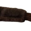 Women Dolce & Gabbana Women'S Gloves | Dolce & Gabbana Brown Elbow Length Finger Less Fur Gloves