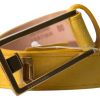 Women Dsquared² Women'S Belts | Dsquared Yellow Suede Leather Silver Metal Buckle Belt