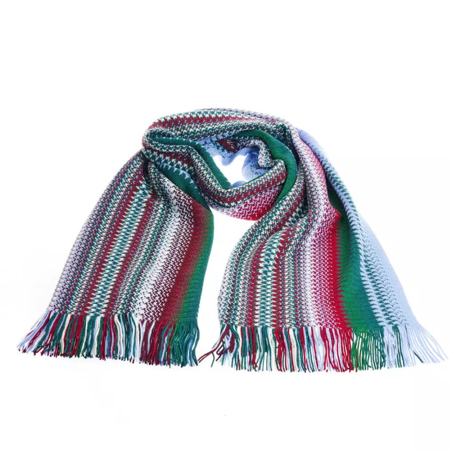 Men Missoni Men'S Scarves | Missoni Geometric Pattern Fringed Luxury Scarf