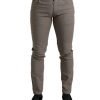 Men Dolce & Gabbana Men'S Jeans & Pants | Dolce & Gabbana Brown Cotton Stretch Skinny Men Pants