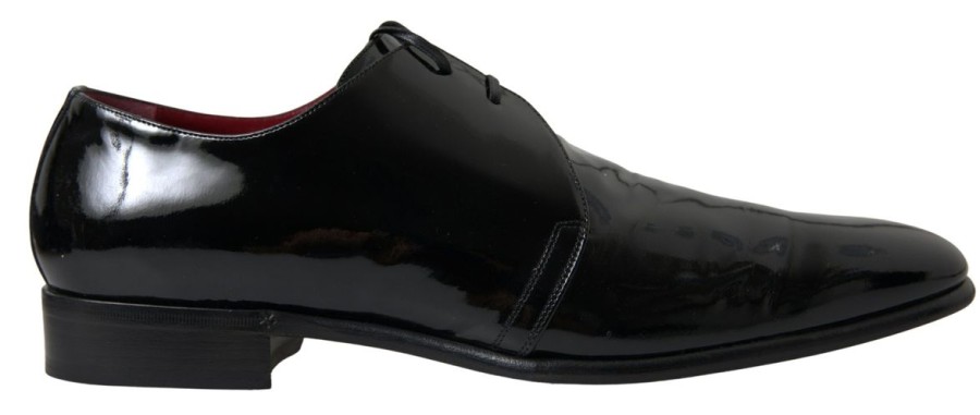 Men Dolce & Gabbana Men'S Formal | Dolce & Gabbana Black Patent Leather Formal Shoes