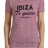 Women Dolce & Gabbana Women'S Tops & T-Shirts | Dolce & Gabbana White Pink Ibiza Exclusive T-Shirt