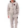 Men Billionaire Italian Couture Men'S Sweatsuit | Billionaire Italian Couture Gray Cotton Hooded Sweatsuit - Genuine Authentic Brand Llc