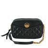 Women Versace Women'S Crossbody Bags | Versace Black Lamb Leather Small Camera Crossbody Bag