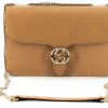 Women Gucci Women'S Crossbody Bags | Gucci Beige Calf Leather Dollar Shoulder Bag