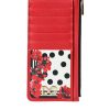 Women Dolce & Gabbana Women'S Wallets | Dolce & Gabbana Red White Leather Dg Logo Zip Card Holder Wallet