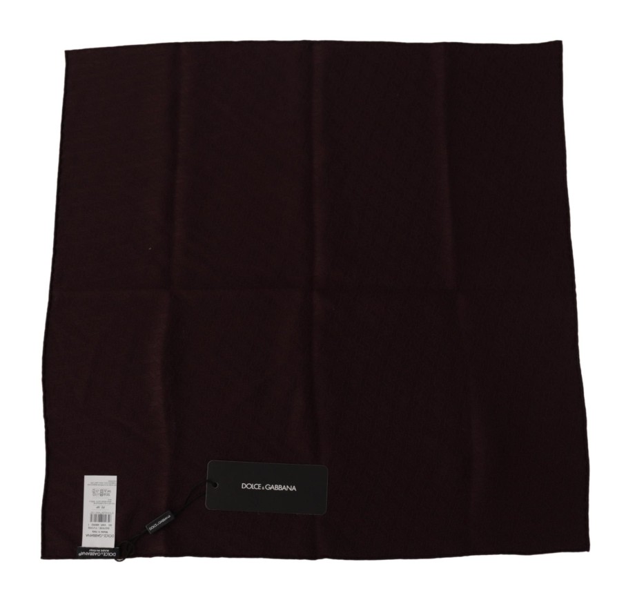 Men Dolce & Gabbana Men'S Handkerchief | Dolce & Gabbana Brown Silk Blend Square Wrap Handkerchief Scarf