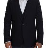 Men Dolce & Gabbana Men'S Blazers | Dolce & Gabbana Navy Blue Martini 2 Piece Blazer