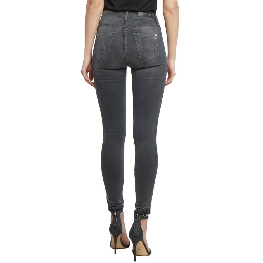 Women Patrizia Pepe Women'S Pants & Jeans | Patrizia Pepe Gray Cotton Jeans & Pant