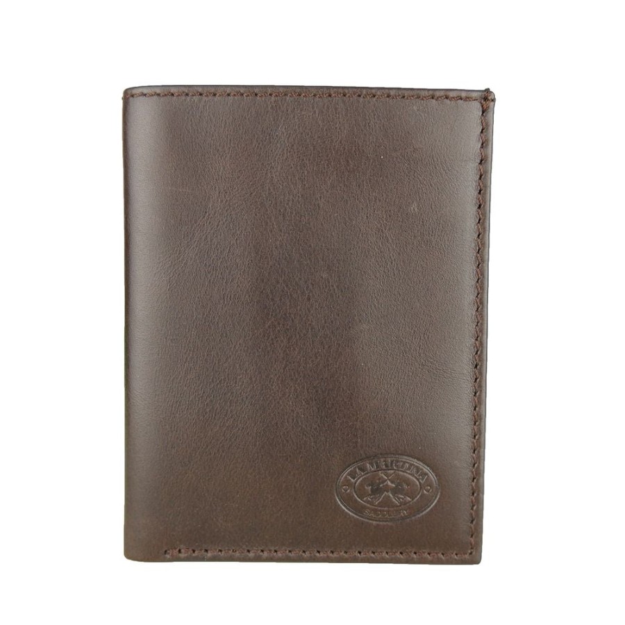 Men La Martina Men'S Other Accessories | La Martina Elegant Dark Brown Leather Passport Holder