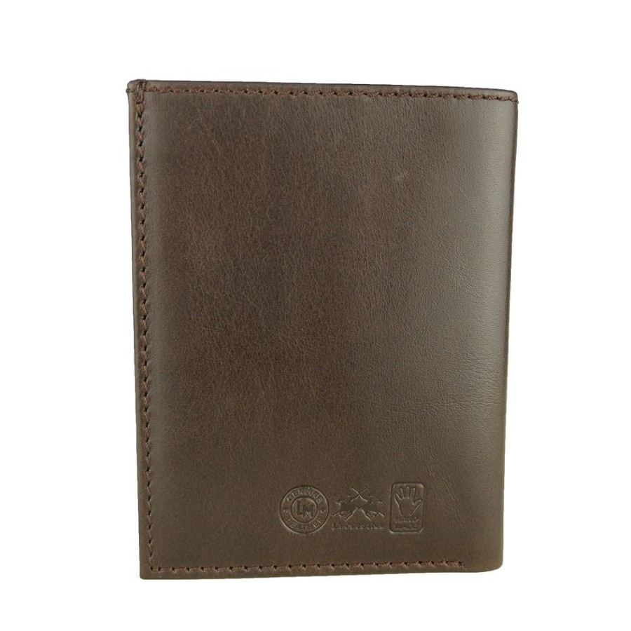 Men La Martina Men'S Other Accessories | La Martina Elegant Dark Brown Leather Passport Holder